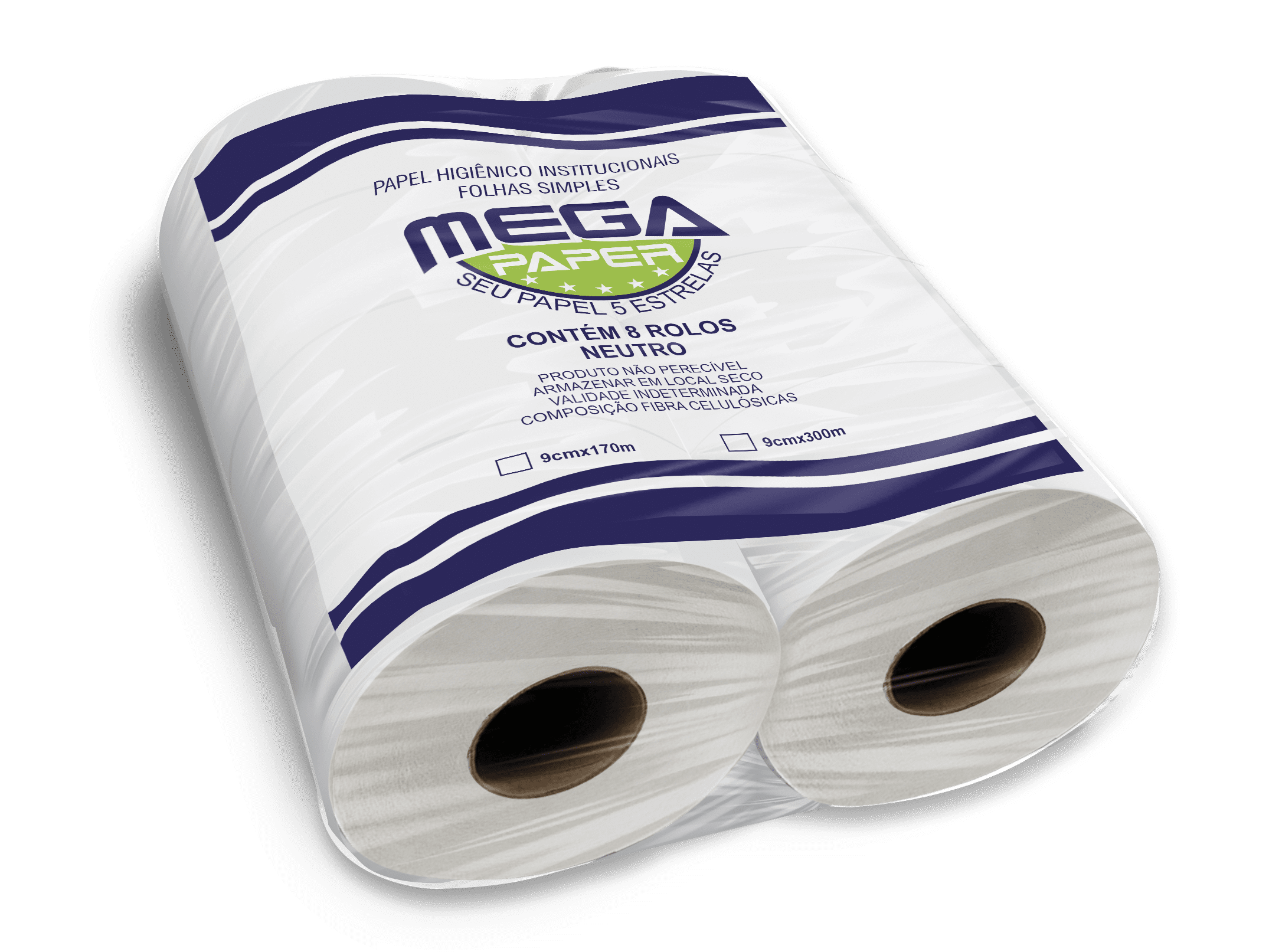 Papel Higienico MegaPaper 8 Rolos