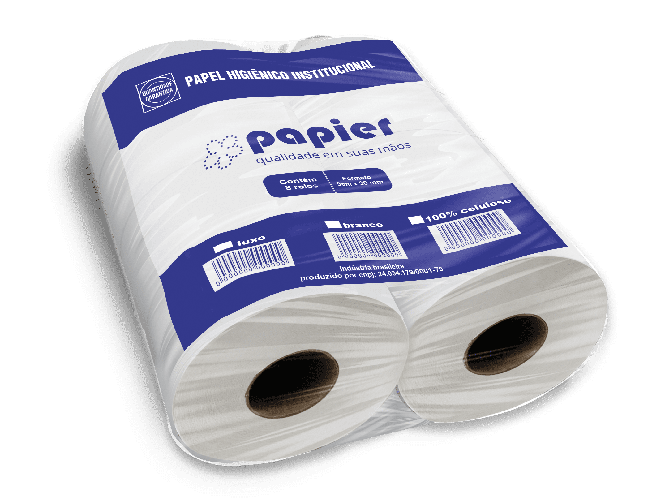 Papel Higienico Papier 8 Rolos x 300m