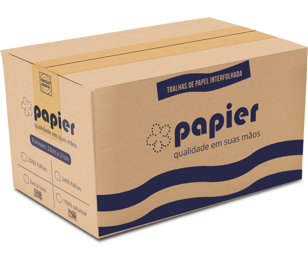 Papel Toalha Interfolhado Caixa com 2.000 folhas