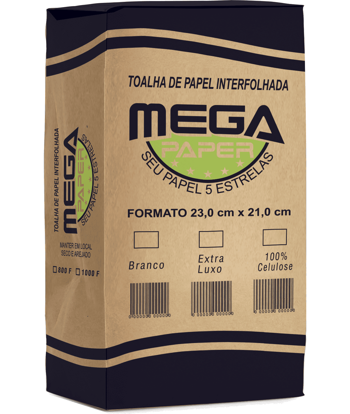 Papel Toalha Interfolhado Megapaper Branco 23x21
