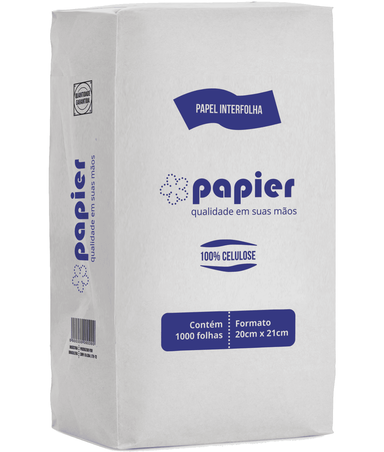 Papel Toalha Interfolhado Papier 100% Celulose 20x21